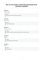 Bio 161 Psu Exam 2 Expected Questions With&NewLine;Verified Answers