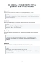 Bio 203 Exam 4 Purdue Updated Actual&NewLine;Questions With Correct Answers