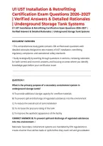 U1 UST Installation & Retrofitting Certification Exam Questions 2026&ndash;2027 &vert; Verified Answers & Detailed Rationales &vert; Underground Storage Tank Systems
