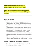 Balanced Body Reformer Instructor Certification Test-Out Practice Exam &NewLine;1&comma;200 Verified Multiple-Choice Questions with Correct Answers & Explanations &mdash; All Chapters Included&NewLine;&lowbar;&lowbar;&lowbar;&lowbar;&lowbar;&lowbar;&lowbar;&lowbar;&lowbar;&lowbar;&lowbar;&lowbar;&lowbar;&lowbar;&lowbar;&lowbar;&lowbar;&lowbar;&lowbar;&lowbar;&lowbar;&lowbar;&lowbar;&lowbar;&lowbar;&lowbar;&lowbar;&lowbar;&lowbar;&lowbar;&lowbar;&lowbar;&lowbar;&lowbar;&lowbar;&lowbar;&lowbar;&lowbar;&lowbar;&lowbar;&NewLine;Table of Contents&NewLine;&bull;&Tab;Chapter 1&colon; Pilate