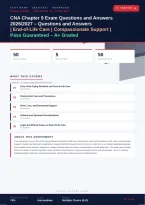 CNA Chapter 9 Exam 2026&sol;2027 &ndash; Questions and Answers &vert; End-of-Life Care &vert; Comfort Measures &vert; Complete Verified Answers &vert; Detailed Rationales &ndash; Pass Guaranteed &ndash; A&plus; Graded