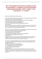 RN ATI Nutrition Proctored Exam Retake Actual Exam 2026&sol;2027 &vert; Complete Exam-Style Questions with Detailed Rationales &vert; 100&percnt; Verified &ndash; Pass Guaranteed &ndash; A&plus; Graded