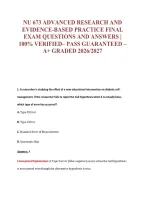 Nu 673 EXAM Bundle &vert; Update Questions with complete and Verified solutions&period;