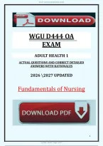  Wgu D444 Oa - Graded A&plus; Comprehensive Exam Prep-2026 Updated