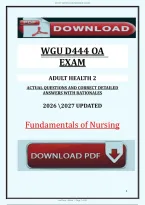  Wgu D444 Oa&period;pdf 2 - Graded A&plus; Comprehensive Exam Prep
