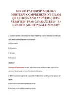 Bsn 206 EXAM Bundle &vert; Update Questions with complete and Verified solutions&period;