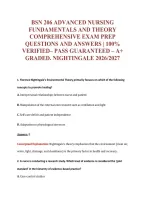 Bsn 206 EXAM Bundle &vert; Update Questions with complete and Verified solutions&period;