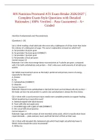  RN Nutrition Proctored ATI Exam Retake 2026&sol;2027 &vert; Complete Exam-Style Questions with Detailed Rationales &vert; 100&percnt; Verified &ndash; Pass Guaranteed &ndash; A&plus; Graded