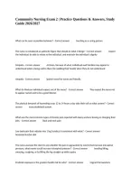 Community Nursing Exam 2 &vert; Practice Questions & Answers&comma; Study Guide 2026&sol;2027
