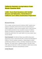California Dentistry Jurisprudence Exam Master Question Bank&NewLine;1&comma;000&plus; Exam-Style Questions with Verified Answers and Rationales &vert; Dental Board of California Law & Ethics Examination Preparation&NewLine;&lowbar;&lowbar;&lowbar;&lowbar;&lowbar;&lowbar;&lowbar;&lowbar;&lowbar;&lowbar;&lowbar;&lowbar;&lowbar;&lowbar;&lowbar;&lowbar;&lowbar;&lowbar;&lowbar;&lowbar;&lowbar;&lowbar;&lowbar;&lowbar;&lowbar;&lowbar;&lowbar;&lowbar;&lowbar;&lowbar;&lowbar;&lowbar;&lowbar;&lowbar;&lowbar;&lowbar;&lowbar;&lowbar;&lowbar;&lowbar;&NewLine;Document Overview&NewLine;