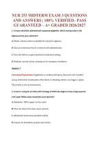 Nur 253 EXAM Bundle &vert; Update Questions with complete and Verified solutions&period;