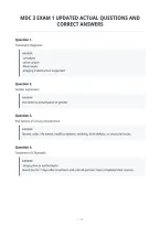Mdc 3 Exam 1 Updated Actual Questions And&NewLine;Correct Answers