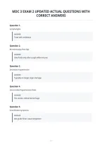 Mdc 3 Exam 2 Updated Actual Questions With&NewLine;Correct Answers
