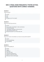 Mdc 3 Final Exam Frequently Tested Actual&NewLine;Questions With Correct Answers