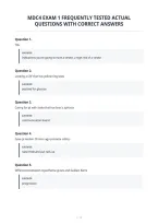 Mdc4 Exam 1 Frequently Tested Actual&NewLine;Questions With Correct Answers