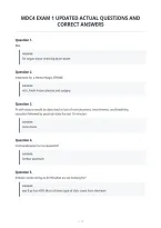 Mdc4 Exam 1 Updated Actual Questions And&NewLine;Correct Answers&NewLine;