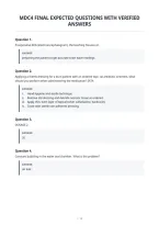 Mdc4 Final Expected Questions With Verified&NewLine;Answers