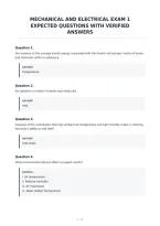 Mechanical And Electrical Exam 1&NewLine;Expected Questions With Verified&NewLine;Answers