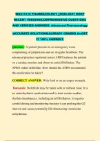 Wgu D116 Pharmacology &vert;&vert;2026-2027 Most &NewLine;Recent Version&vert;Comprehensive Questions &NewLine;And Verified Answers Advanced Pharmacology &NewLine;&sol;Accurate Solutions&vert;Already Graded A&plus;&vert;Get &NewLine;It 100&percnt; Correct&period; 