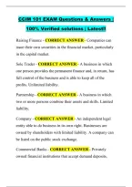 CCIM 101 EXAM Questions & Answers &vert; &NewLine;100&percnt; Verified solutions &vert; Latest&excl;&excl; 