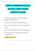 CCIM 101 EXAM Questions & &NewLine;Answers &vert; 100&percnt; Verified &NewLine;solutions &vert; Latest&excl;&excl; 