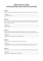 Mgmt 320 Test 2 Toma&NewLine;Tested Questions And Complete Solutions