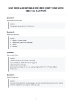 Mgt 8803 Marketing Expected Questions With&NewLine;Verified Answers&NewLine;