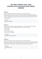 Mgt 8803 Strategy Final Exam&NewLine;Updated Actual Questions And Correct&NewLine;Answers