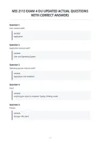 Mis 2113 Exam 4 Ou Updated Actual Questions&NewLine;With Correct Answers
