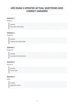 Mis Exam 4 Updated Actual Questions And&NewLine;Correct Answers