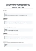 Mis Final Likens&comma; Belmont University&NewLine;Updated Actual Exam Questions And&NewLine;Correct Answers&NewLine;