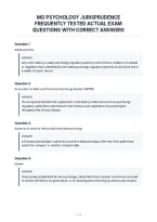 Mo Psychology Jurisprudence&NewLine;Frequently Tested Actual Exam&NewLine;Questions With Correct Answers&NewLine;