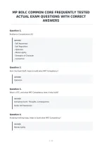 Mp Bolc Common Core Frequently Tested&NewLine;Actual Exam Questions With Correct&NewLine;Answers