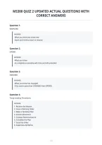 Ms300 Quiz 2 Updated Actual Questions With&NewLine;Correct Answers