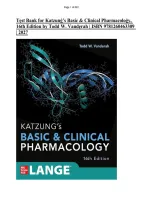 Test Bank for Katzung&rsquo;s Basic & Clinical Pharmacology&comma; 16th Edition by Todd W&period; Vanderah &vert; Questions and Answers &vert; ISBN 9781260463309 &vert; 2027&NewLine;