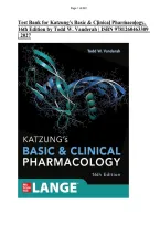 Test Bank for Katzung&rsquo;s Basic & Clinical Pharmacology&comma; 16th Edition by Todd W&period; Vanderah &vert; Questions and Answers &vert; ISBN 9781260463309 &vert; 2027