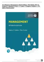 Test Bank for Management&comma; Global Edition&comma; 15th Edition by Stephen P&period; Robbins & Mary A&period; Coulter &vert; Complete Chapters 1&ndash;18 &vert; Questions and Answers &vert; ISBN 9781292341019 &vert; 2027