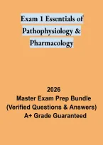 Exam 1 Essentials of Pathophysiology and Pharmacology &ndash; Nursing Study Guide and Practice Test