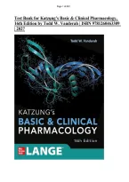 Test Bank for Katzung&rsquo;s Basic & Clinical Pharmacology&comma; 16th Edition by Todd W&period; Vanderah &vert; Questions and Answers &vert; ISBN 9781260463309 &vert; 2027