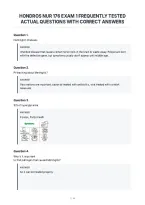 Hondros Nur 176 Exam 1 Frequently Tested&NewLine;Actual Questions With Correct Answers