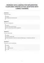Workday Data Loading For Implementers&NewLine;Flashcards Updated Actual Questions With&NewLine;Correct Answers
