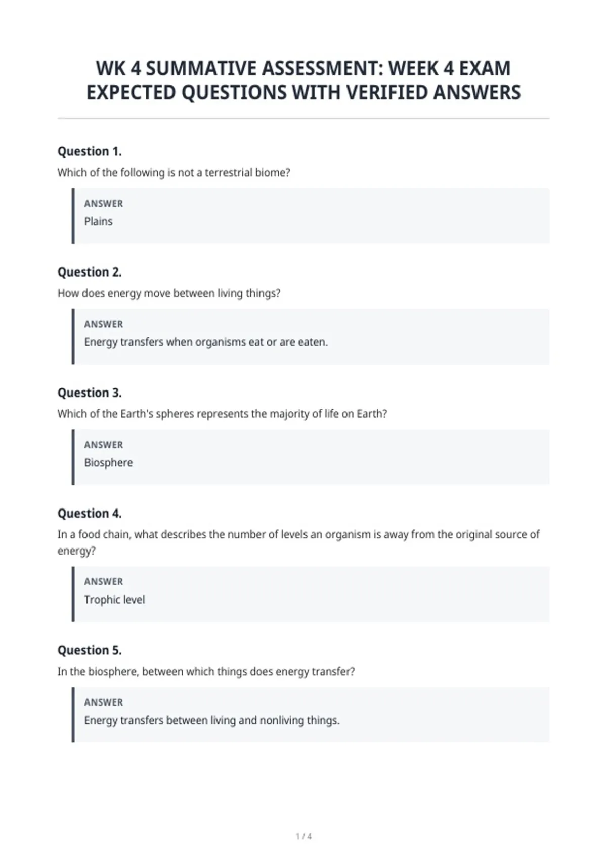 Wk 4 Summative Assessment: Week 4 Exam Expected Questions With Verified ...