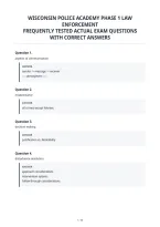 Wisconsin Police Academy Phase 1 Law&NewLine;Enforcement&NewLine;Frequently Tested Actual Exam Questions&NewLine;With Correct Answers