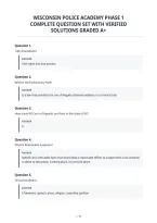 Wisconsin Police Academy Phase 1&NewLine;Complete Question Set With Verified&NewLine;Solutions Graded A&plus;