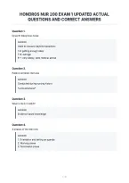 Hondros Nur 200 Exam 1 Updated Actual&NewLine;Questions And Correct Answers