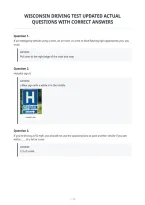 Wisconsin Driving Test Updated Actual&NewLine;Questions With Correct Answer