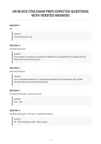 Hr Block &lpar;Tka Exam Prep&rpar; Expected Questions&NewLine;With Verified Answers&NewLine;
