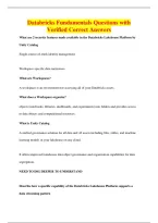 Databricks Fundamentals Questions with&NewLine;Verified Correct Answers