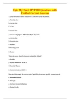 Epic MyChart MYC200 Questions with&NewLine;Verified Correct Answers