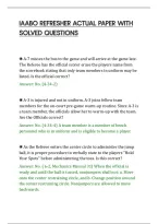 Iaabo Refresher Actual Paper With&NewLine;Solved Questions